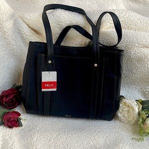 Relic Bailey Double Shoulder Strap in Black